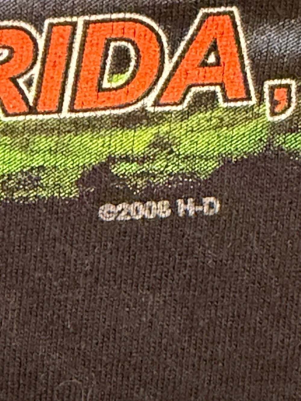 Harley Davidson Orlando Florida T Shirt 2XL Pocket Gator Swamp Biker - Picture 6 of 11